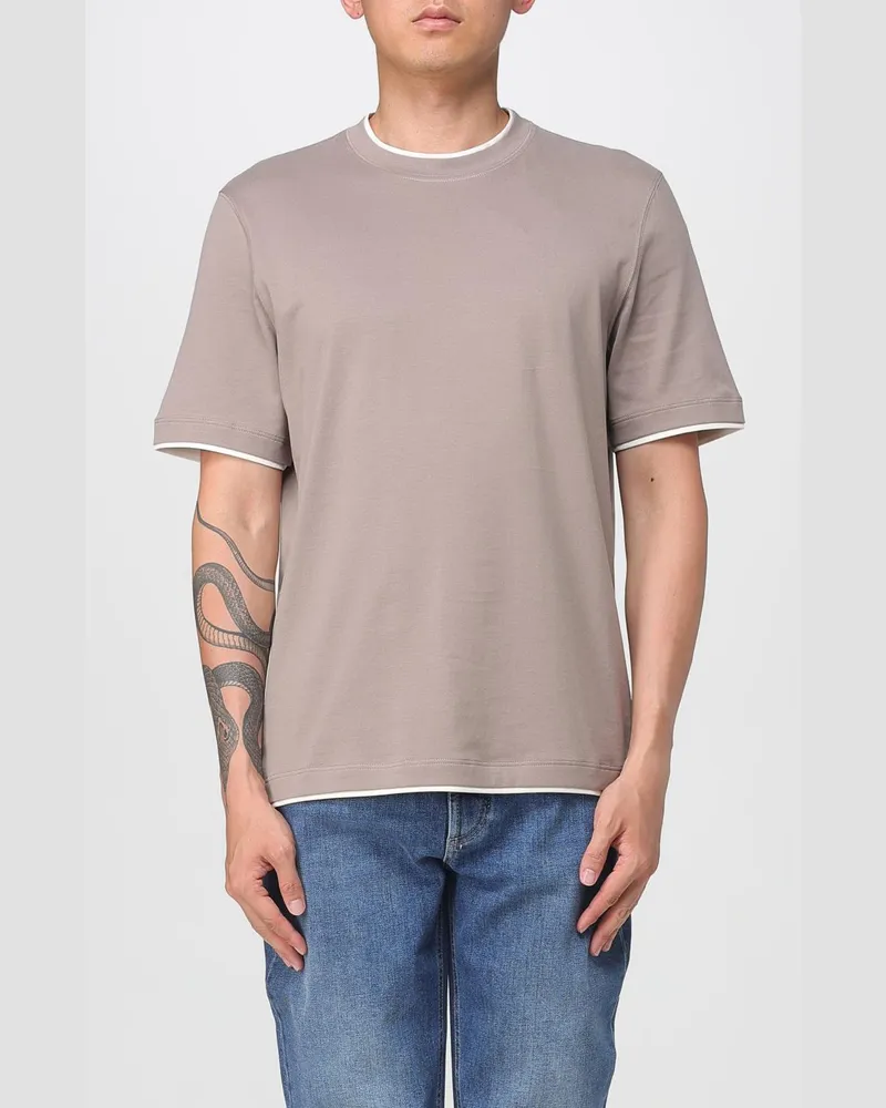 Brunello Cucinelli T-shirt herren Mud