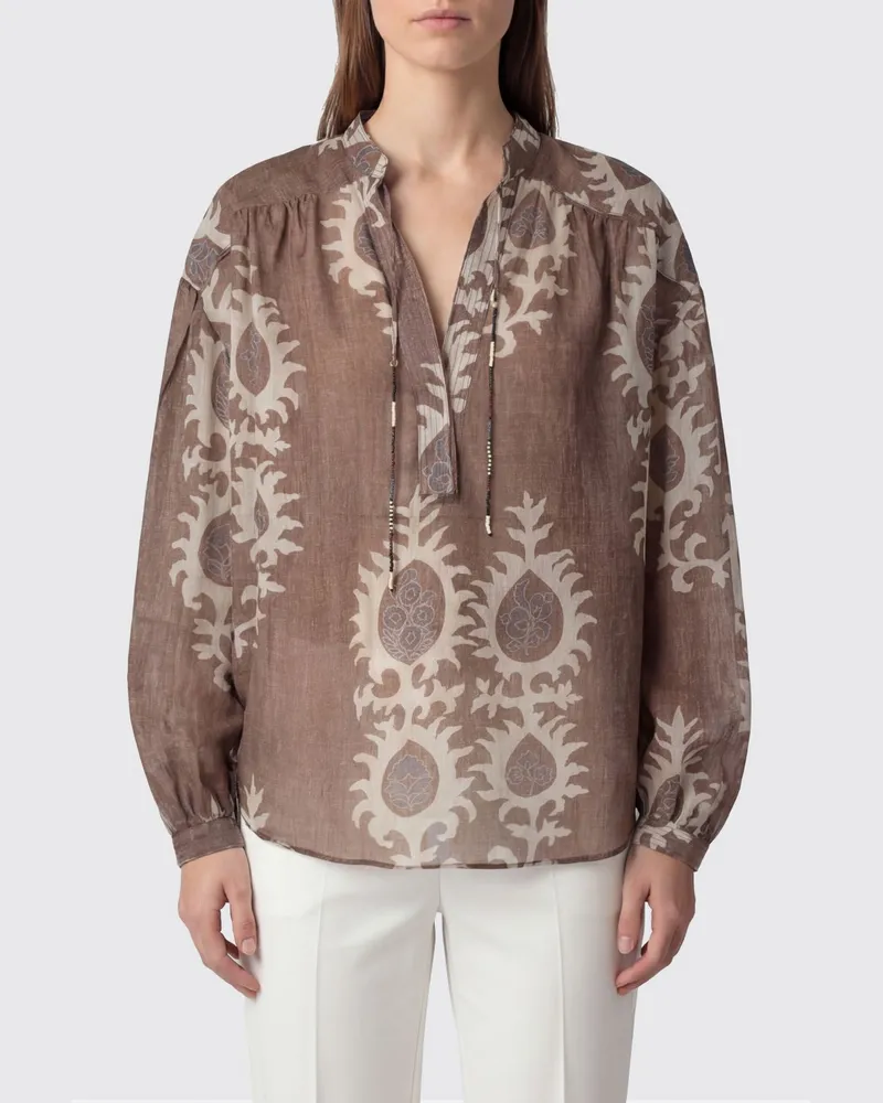 Bazar Deluxe Hemdbluse damen Braun