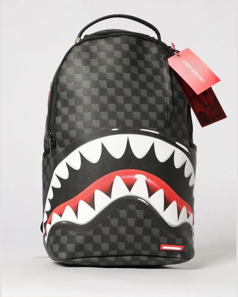 Sprayground Rucksack aus karierter Saffiano-Baumwolle mit Logo Bunt