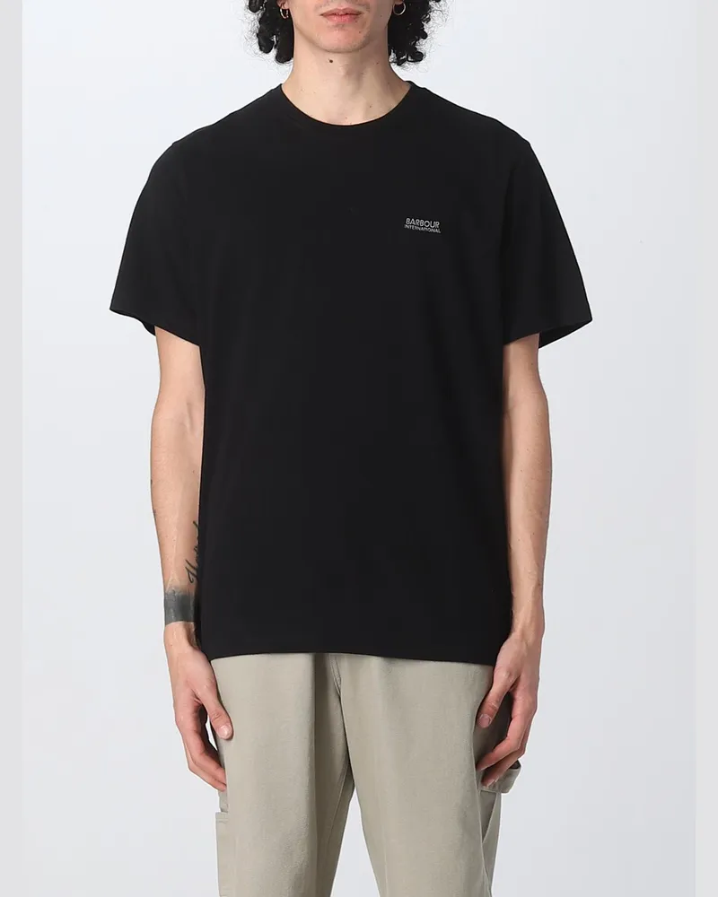 Barbour T-shirt herren Schwarz