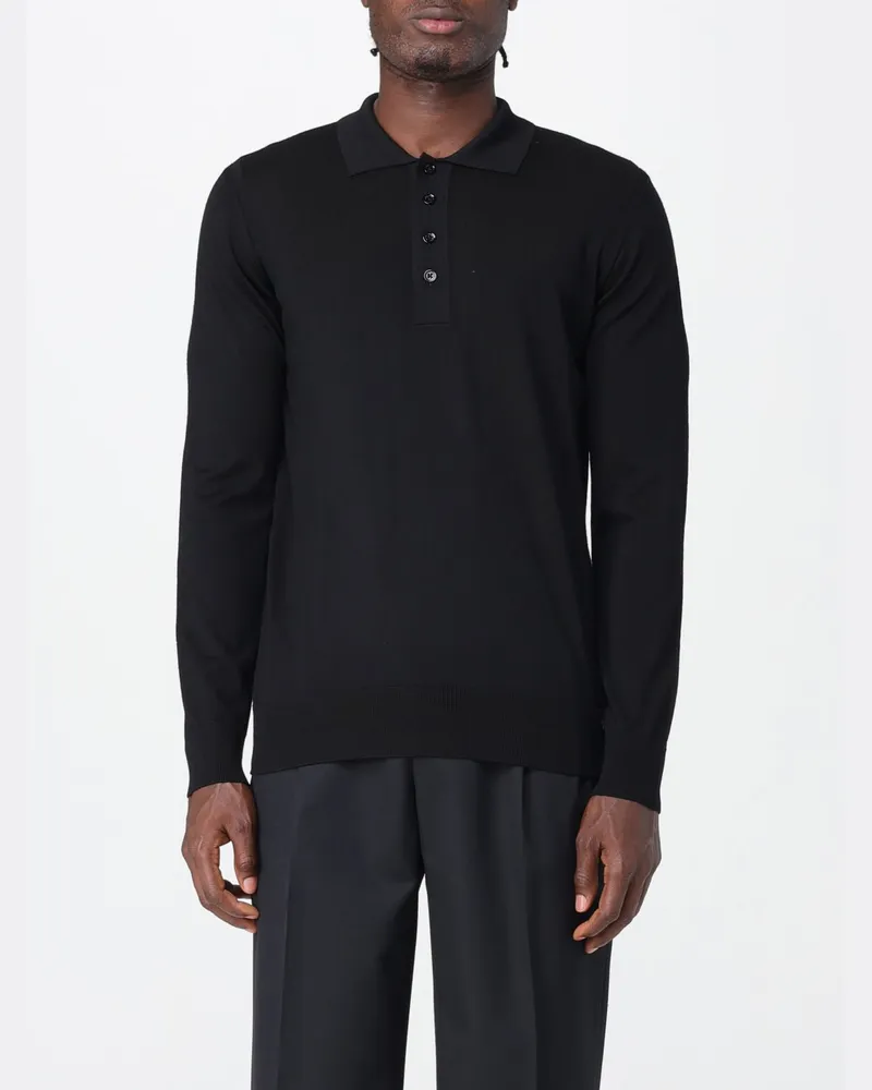 Paolo Pecora Milano Polo herren Schwarz