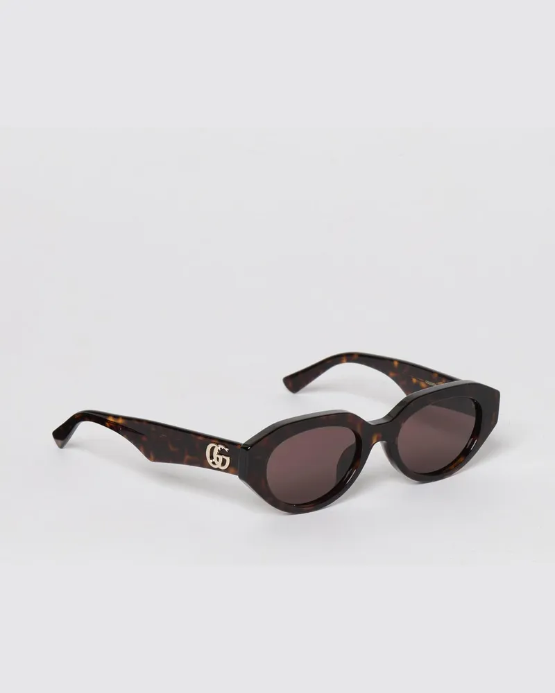 Gucci GG Monogramm Cat-Eye-Sonnenbrille aus Acetat Braun