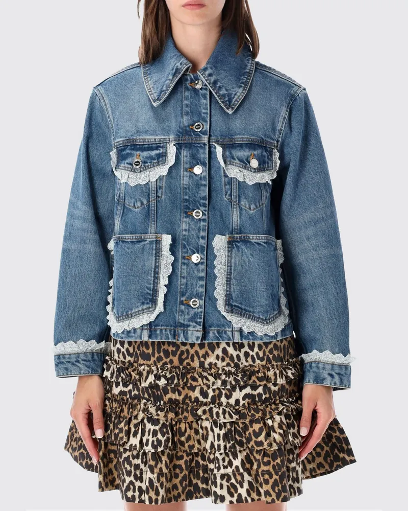 Ganni Mantel damen Blau