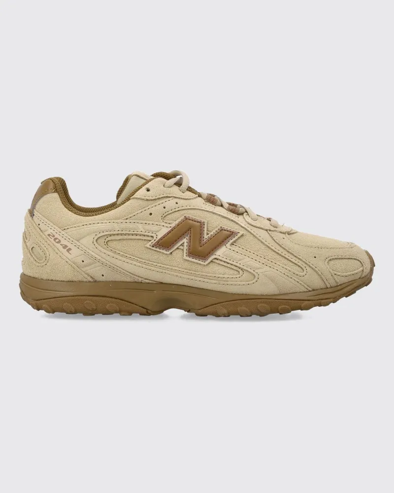 New Balance 204L Sneaker aus sandfarbenem Veloursleder mit appliziertem Logo Sand