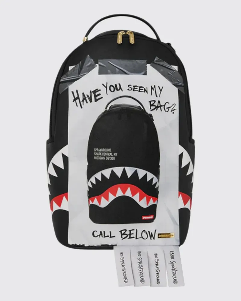 Sprayground Missing Bag Flyer Rucksack aus Baumwolle mit Grafikdruck Bunt