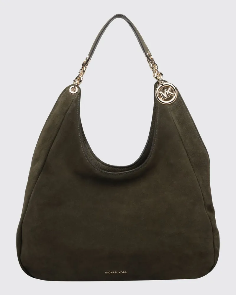 Michael Kors Große Tote-Bag Ellie aus genarbtem Kalbsleder Grün