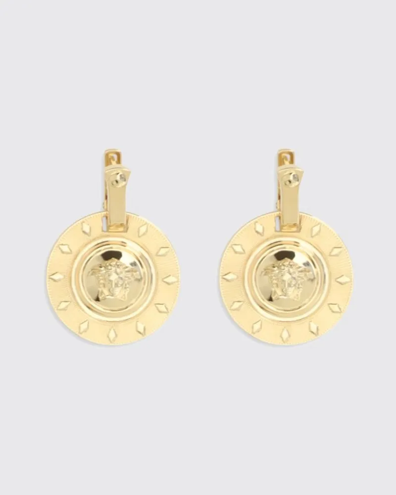 Versace Hängende Medusa-Ohrringe aus goldfarbenem Messing Gold