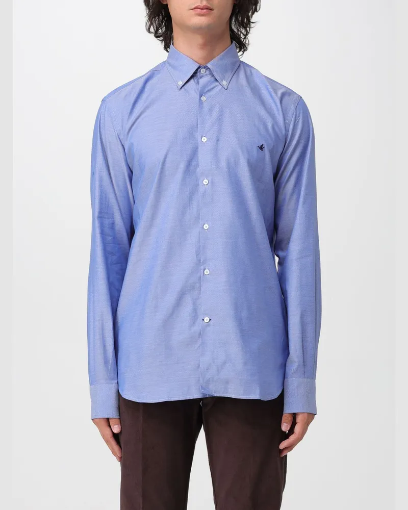 Brooksfield Lässiges Hemd aus Oxford-Baumwolle mit Button-Down-Kragen Blau
