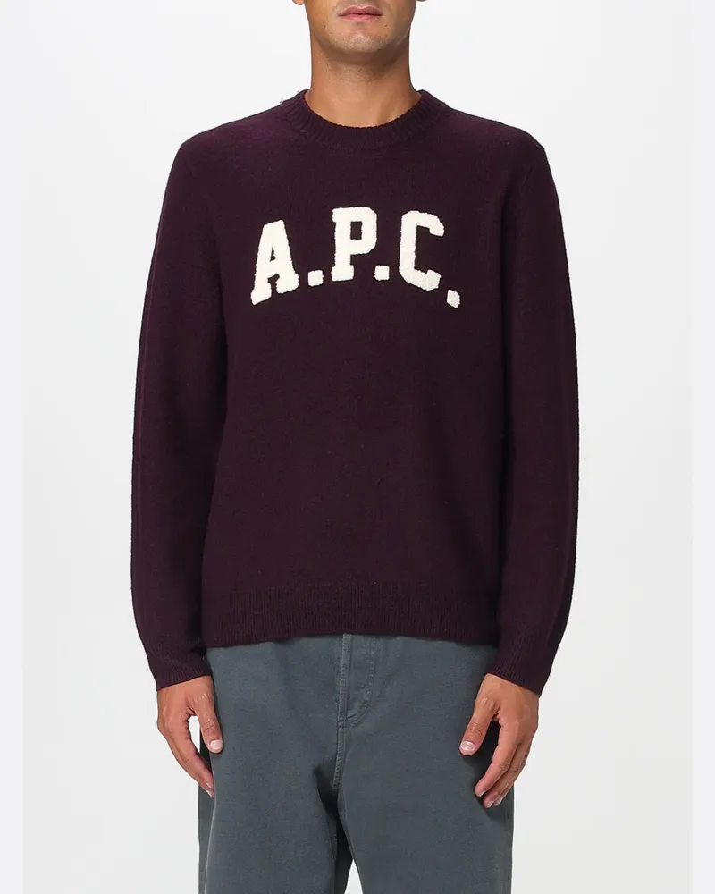 A.P.C. Pullover herren Burgunderrot
