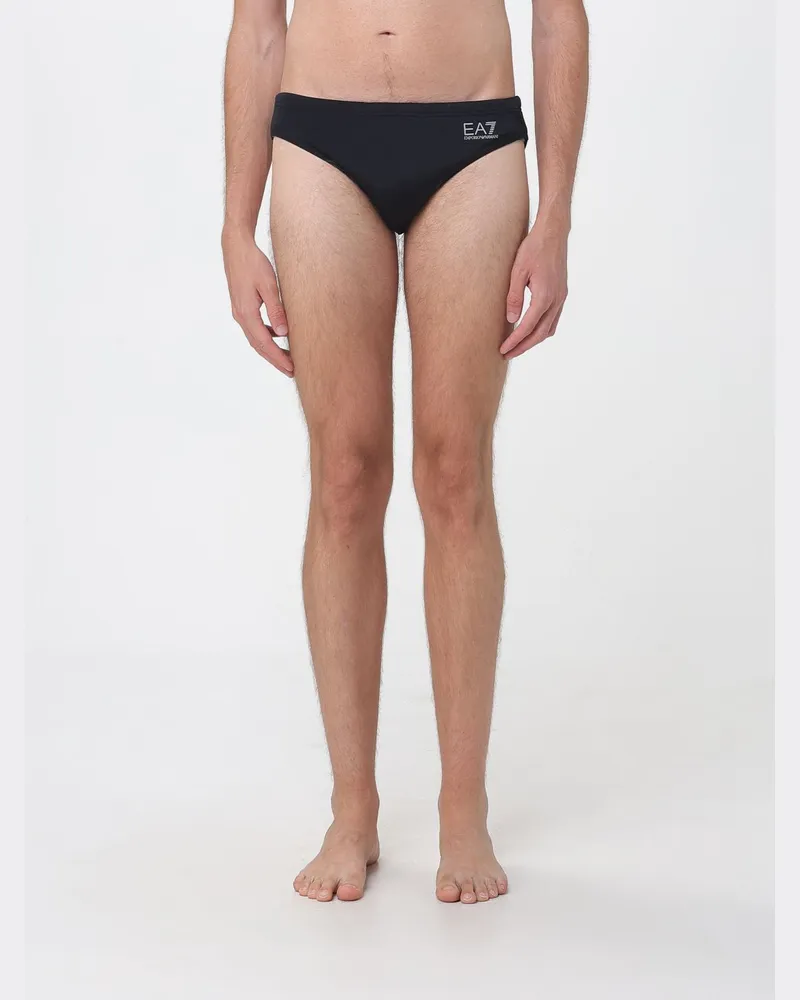 EA7 Slip-Badehose aus Polyester Schwarz