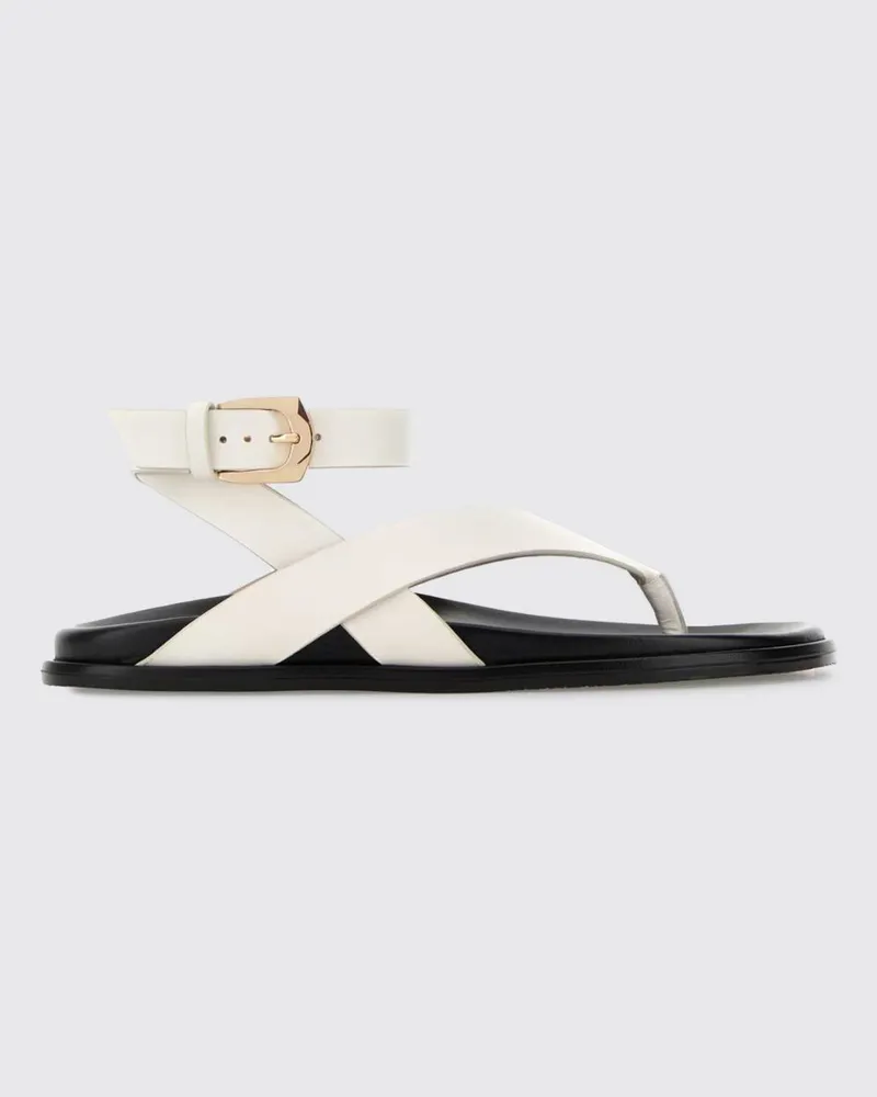 Stuart Weitzman Ledersandale Cream