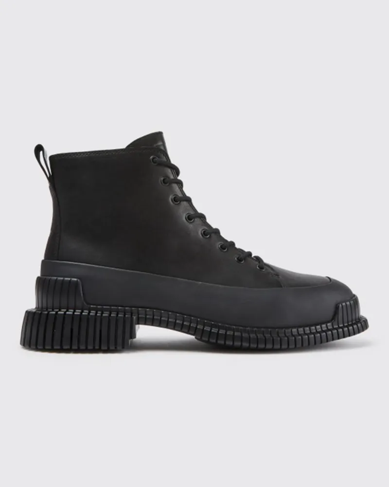 Camper Damen Flache Stiefeletten Schwarz