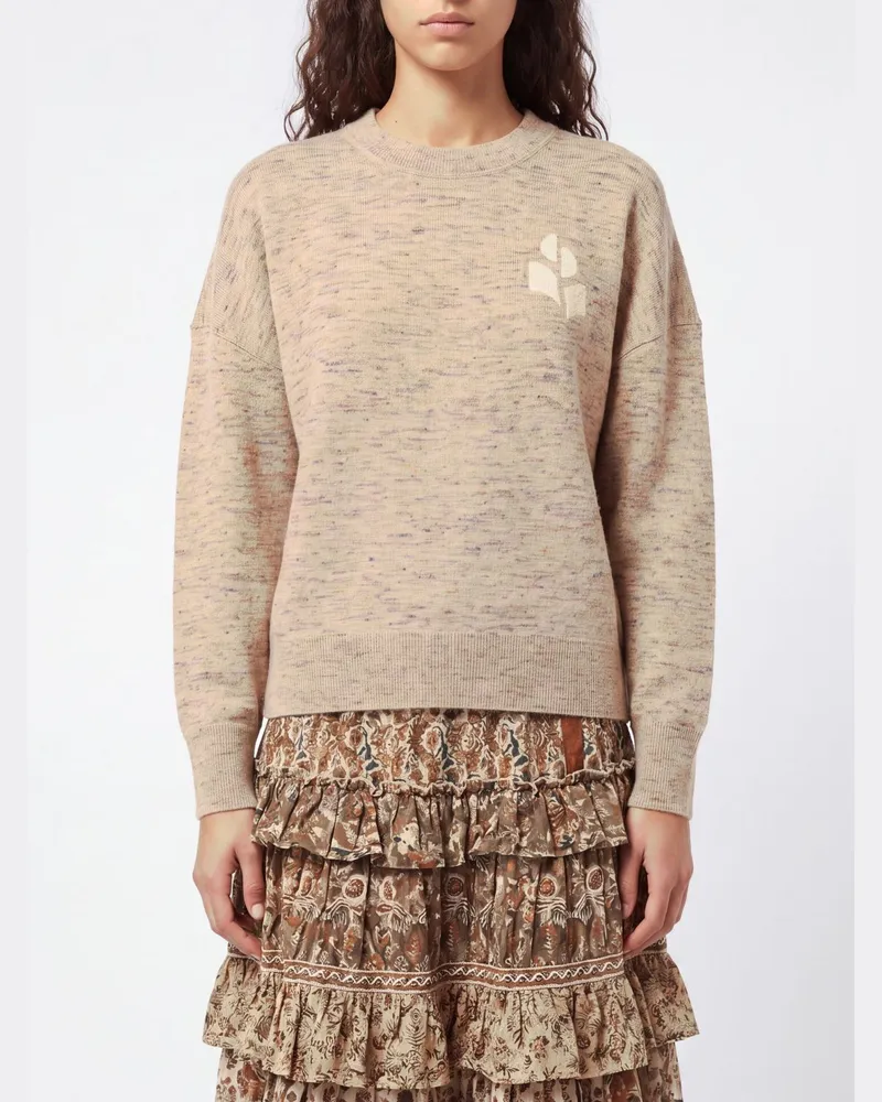 Étoile Isabel Marant Atlee Pullover von aus Viskosemischung mit Jacquard-Logo Pink