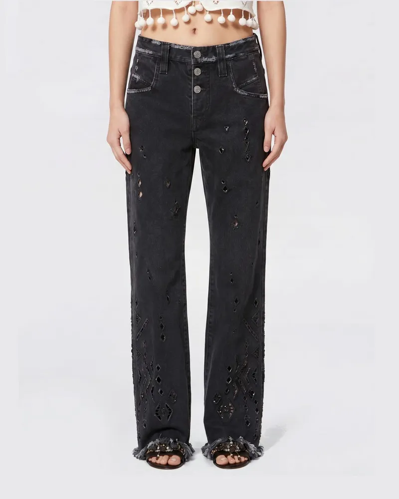 Isabel Marant Amia Denim Jeans Schwarz