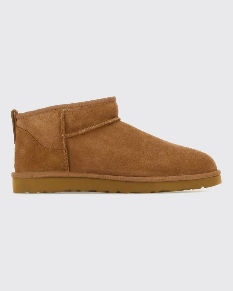 UGG Classic Ultra Mini Wildleder-Stiefeletten mit Wollfutter Braun