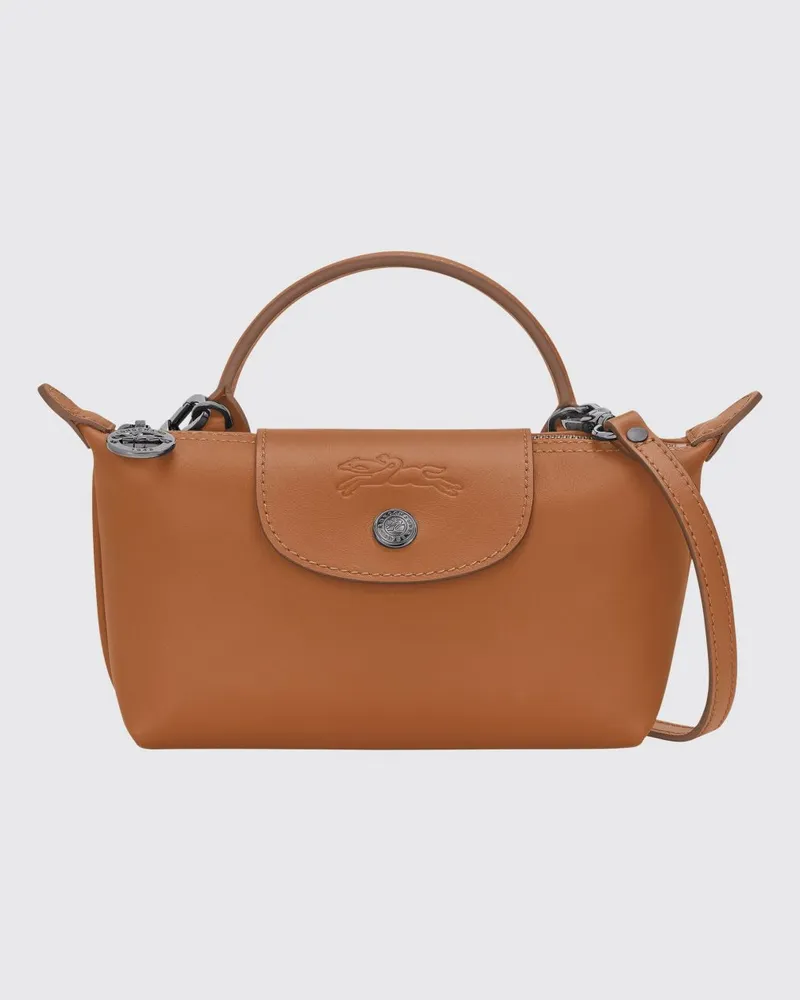 Longchamp Schultertasche damen Haselnuss