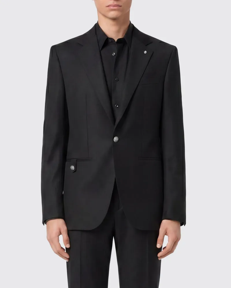 Billionaire Einreihiger Blazer aus Schurwolle Schwarz