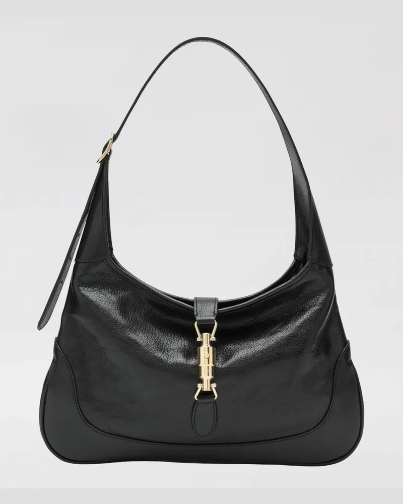 Gucci Jackie 1961 Leder-Schultertasche Schwarz