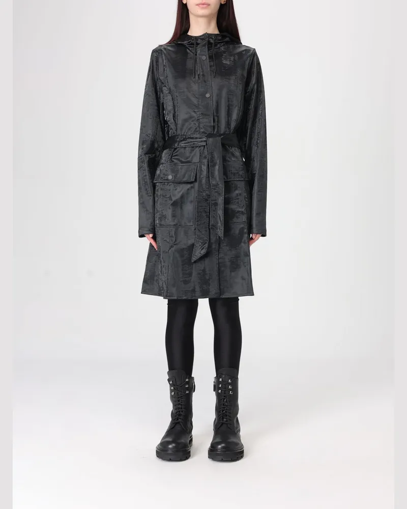 RAINS Mantel damen Schwarz