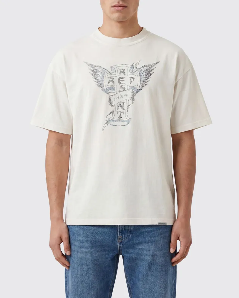 REPRESENT T-Shirt aus Baumwoll-Hanf-Mischung mit Vintage-Grafikdruck Weiß