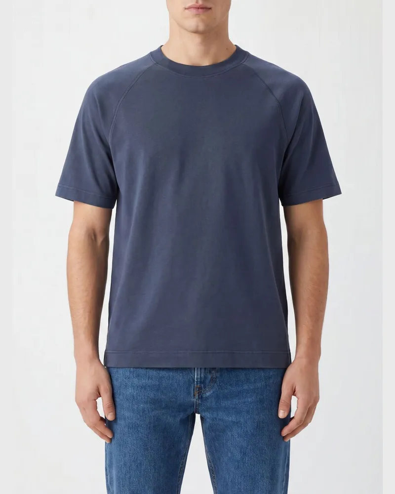 CIRCOLO 1901 Kurzärmeliges T-Shirt aus reiner Baumwolle mit Rundhalsausschnitt Navy