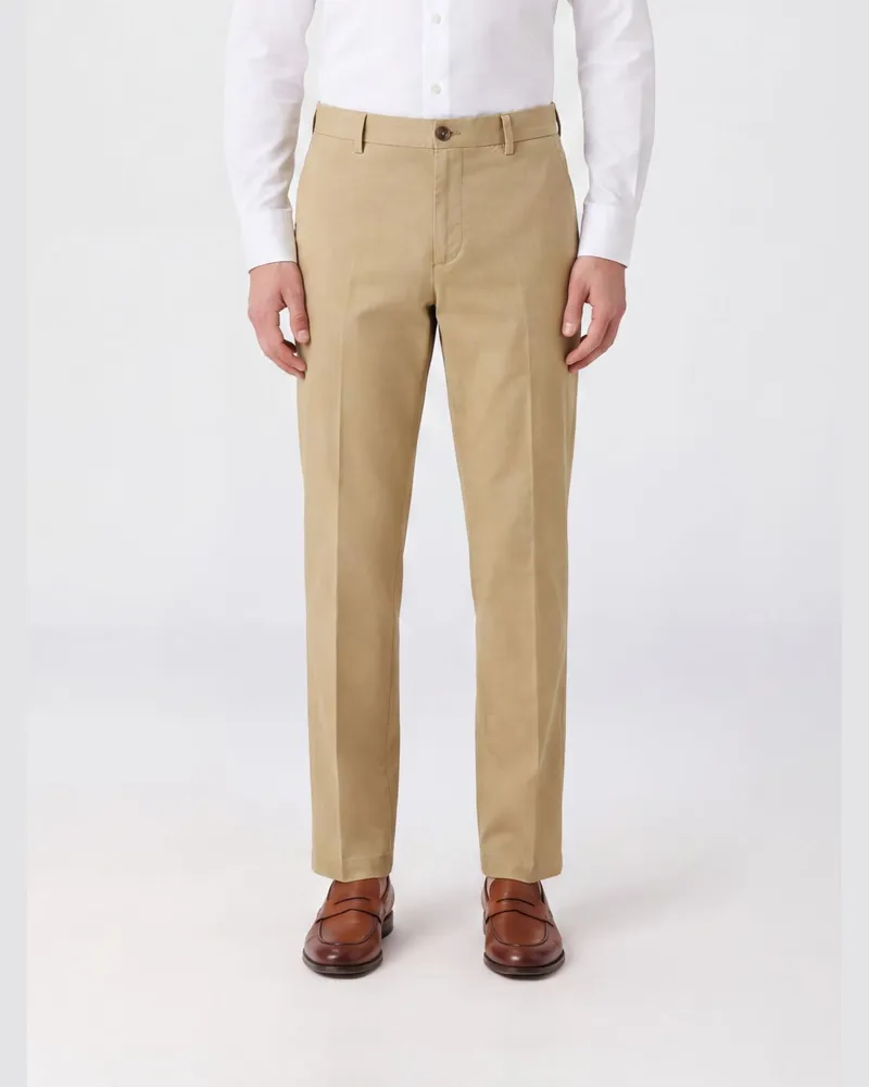 A.P.C. Dylan Straight-Fit Chino-Hose aus Baumwolle mit mittlerer Leibhöhe Beige
