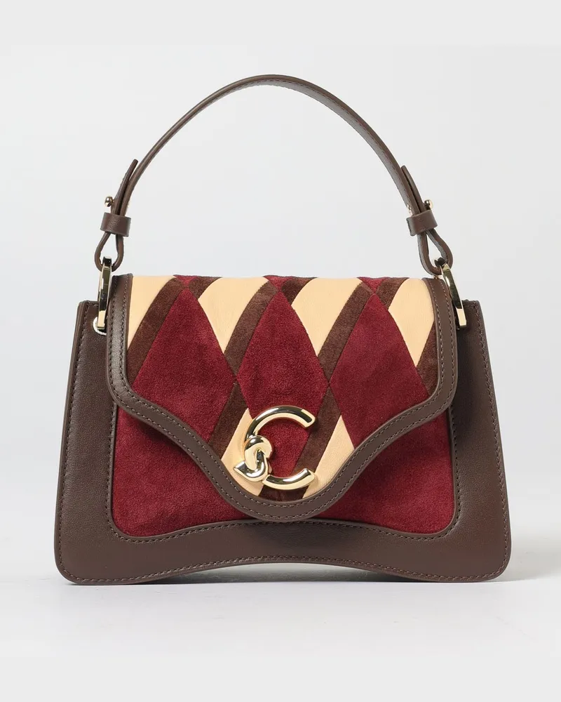 Coccinelle Schultertasche damen Burgunderrot