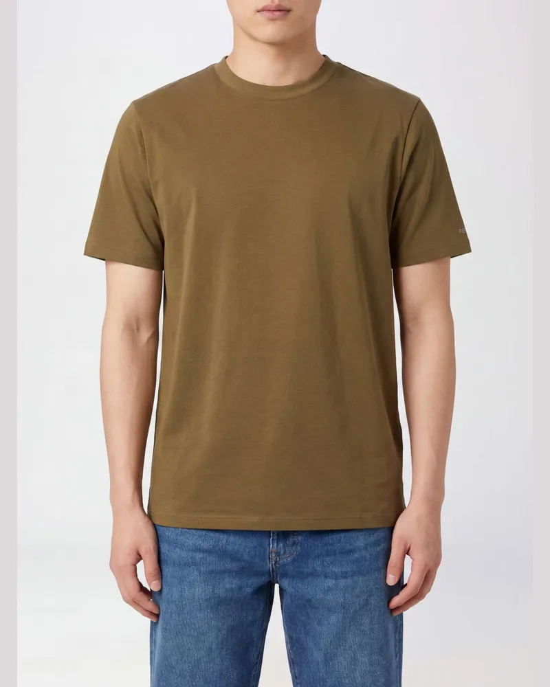 People of Shibuya Basic Baumwoll-T-Shirt Braun