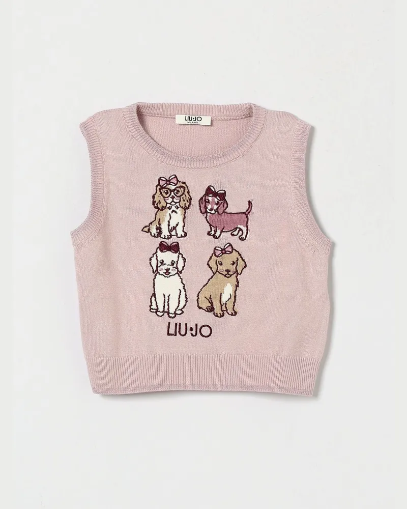 Liu Jo Wollstrickweste für Mädchen mit Disney-Print Pink
