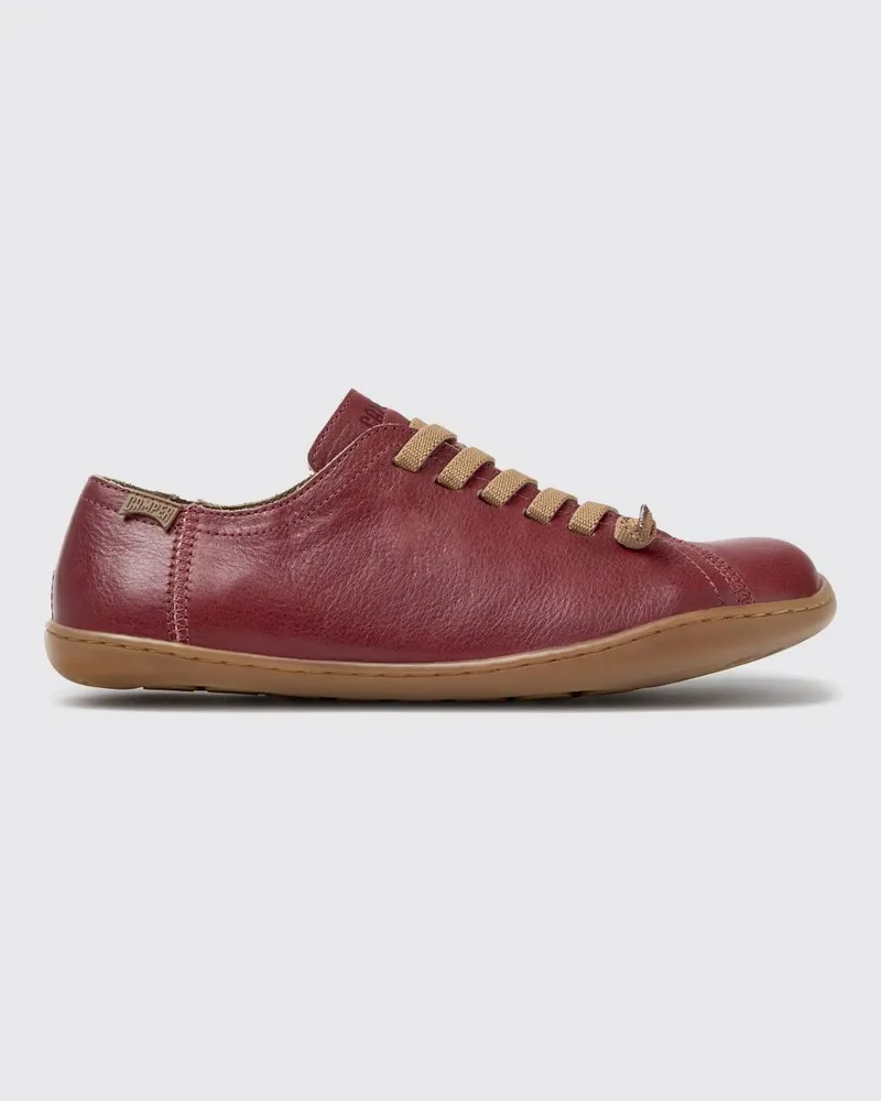 Camper Peu Slip-On-Sneaker aus pflanzlich gegerbtem Leder mit elastischen Schnürsenkeln Burgunderrot