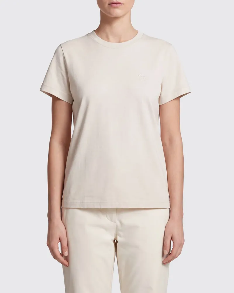 Y-3 Rundhals-T-Shirt aus Baumwolle mit kurzen Ärmeln und Ton-in-Ton-Logo Weiß