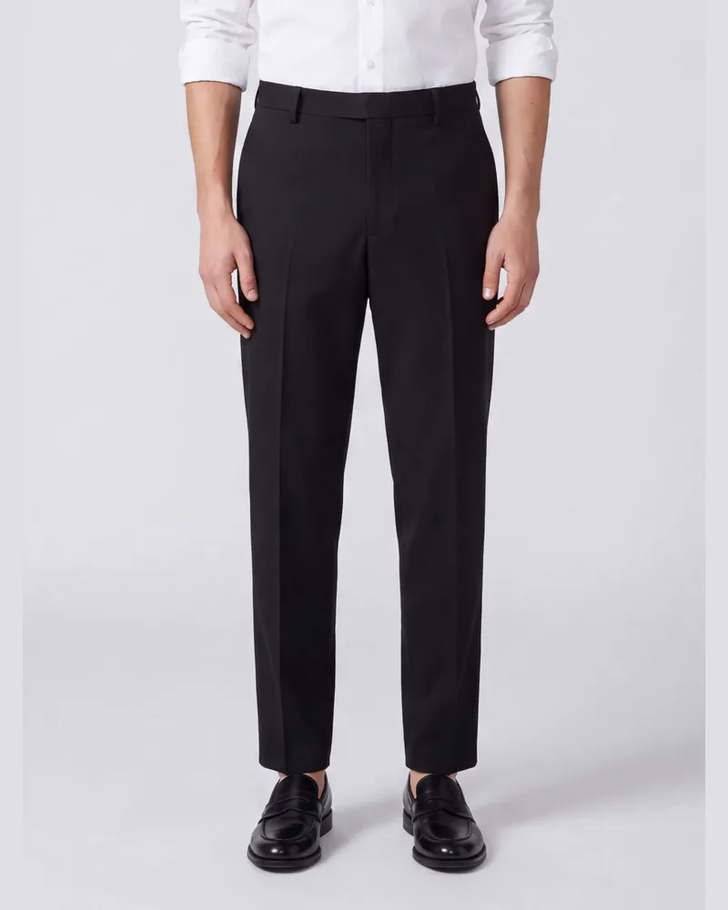 Jil Sander Slim Fit maßgeschneiderte Hose aus Wolle und Mohair Schwarz