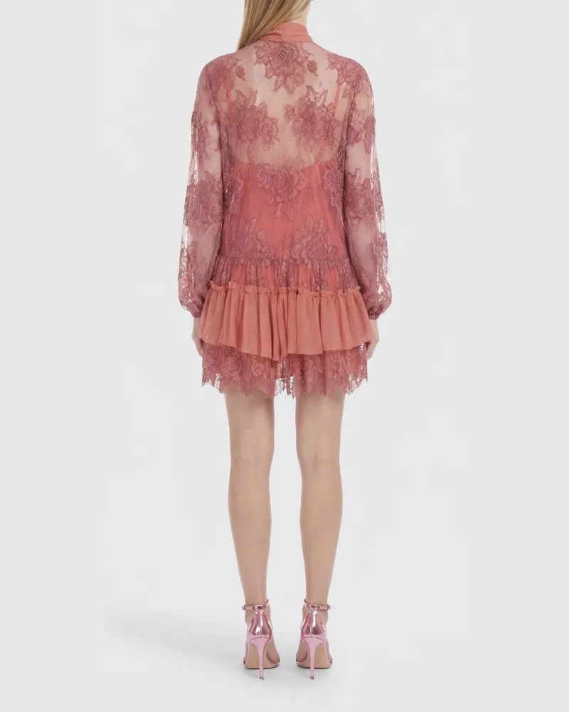Aniye By Mini-Kleid aus Spitze Pink
