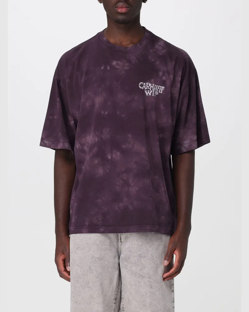 Carhartt WIP Rundhals-T-Shirt aus Baumwolle mit Print Violett