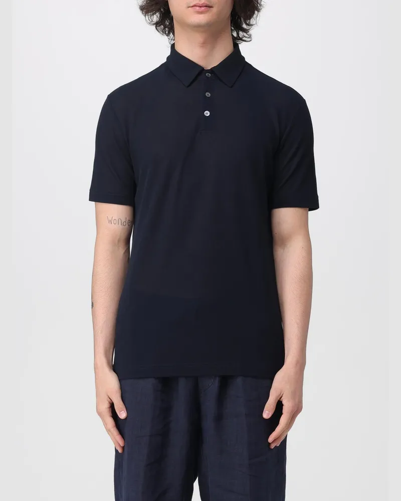 Zanone Polo herren Schwarz
