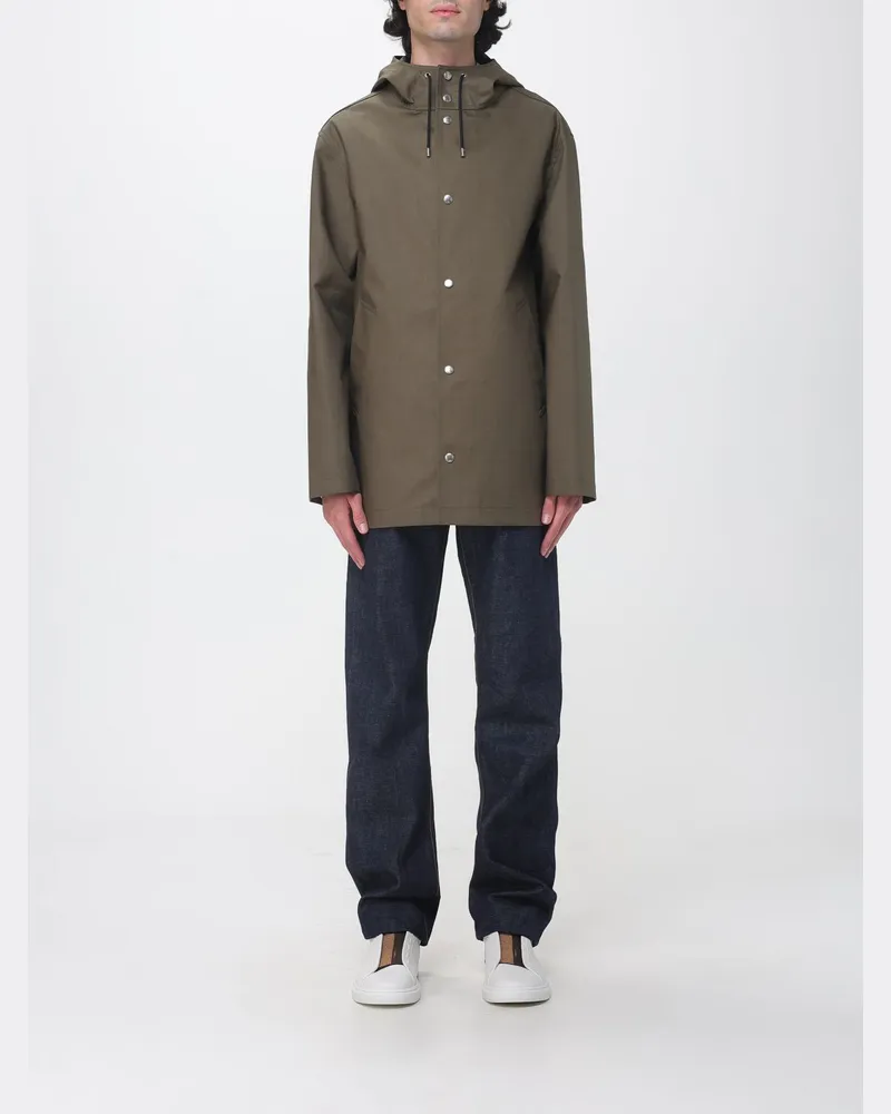 Fendi Kurzer Kapuzenparka aus Baumwollmischung mit überschnittenen Schultern Military