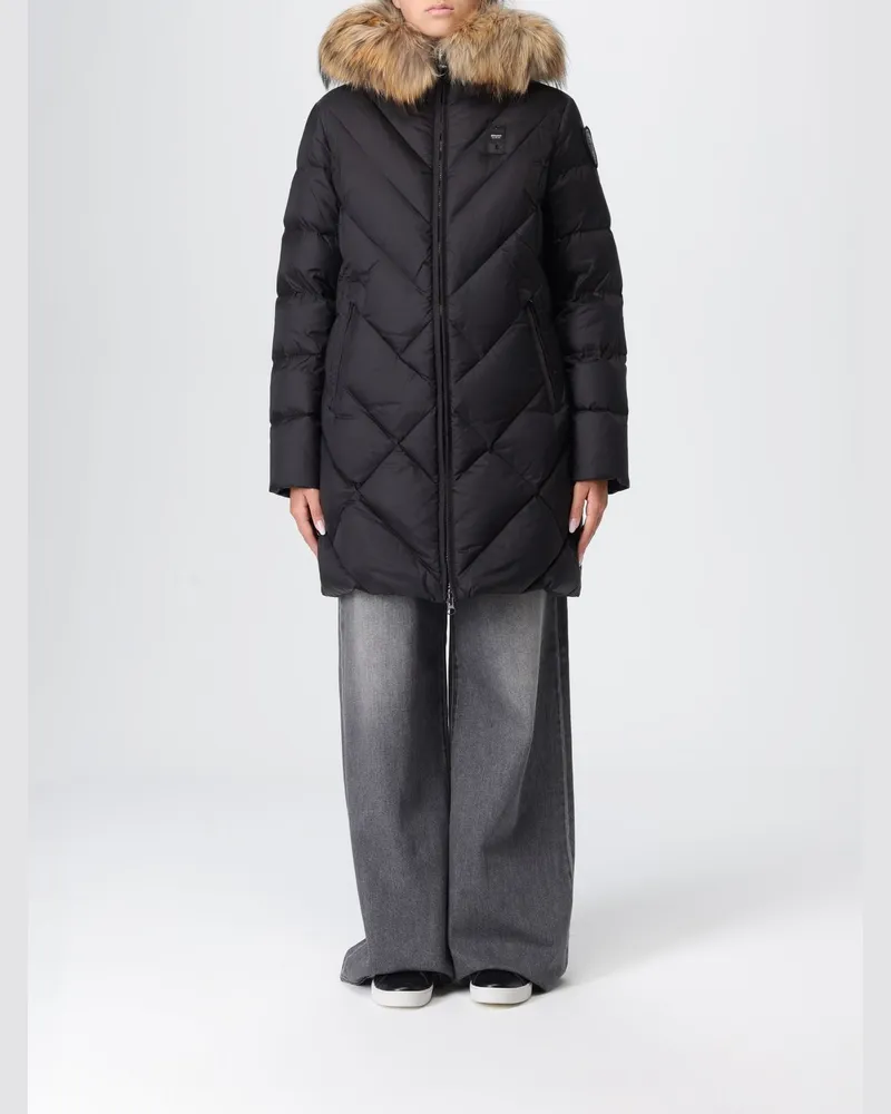 Blauer Jacke damen Schwarz