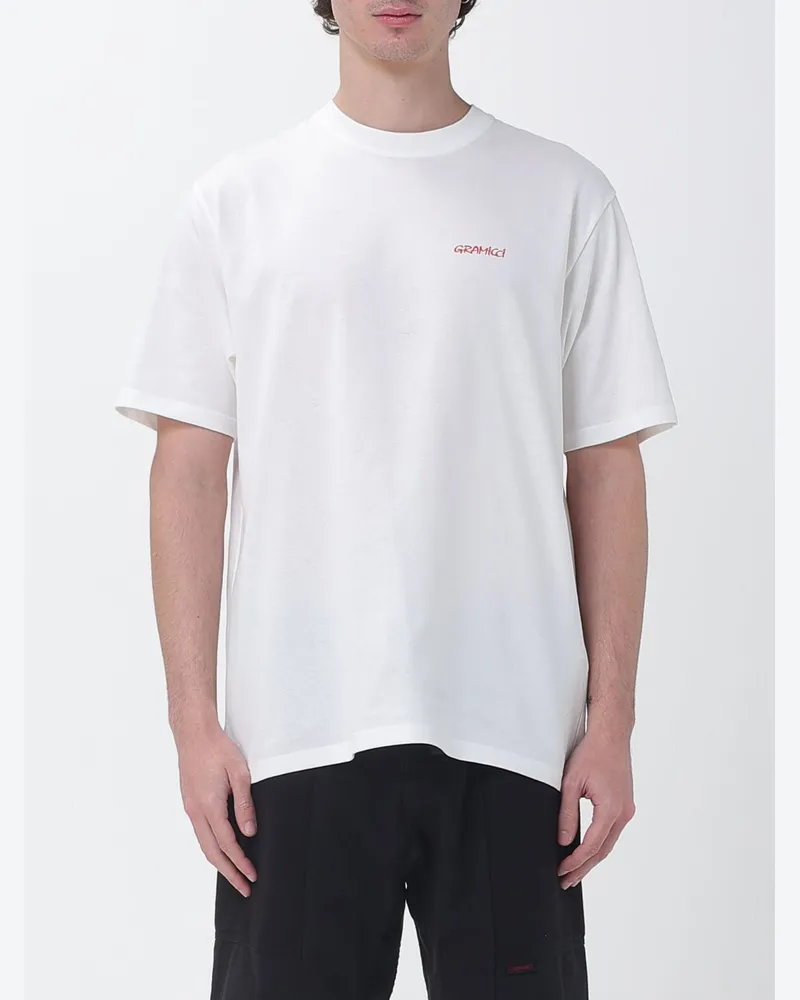 GRAMICCI Bedrucktes Baumwoll-T-Shirt Weiß
