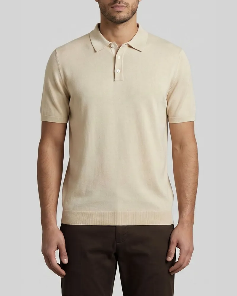 Roberto Collina Leinen-Poloshirt Ecru