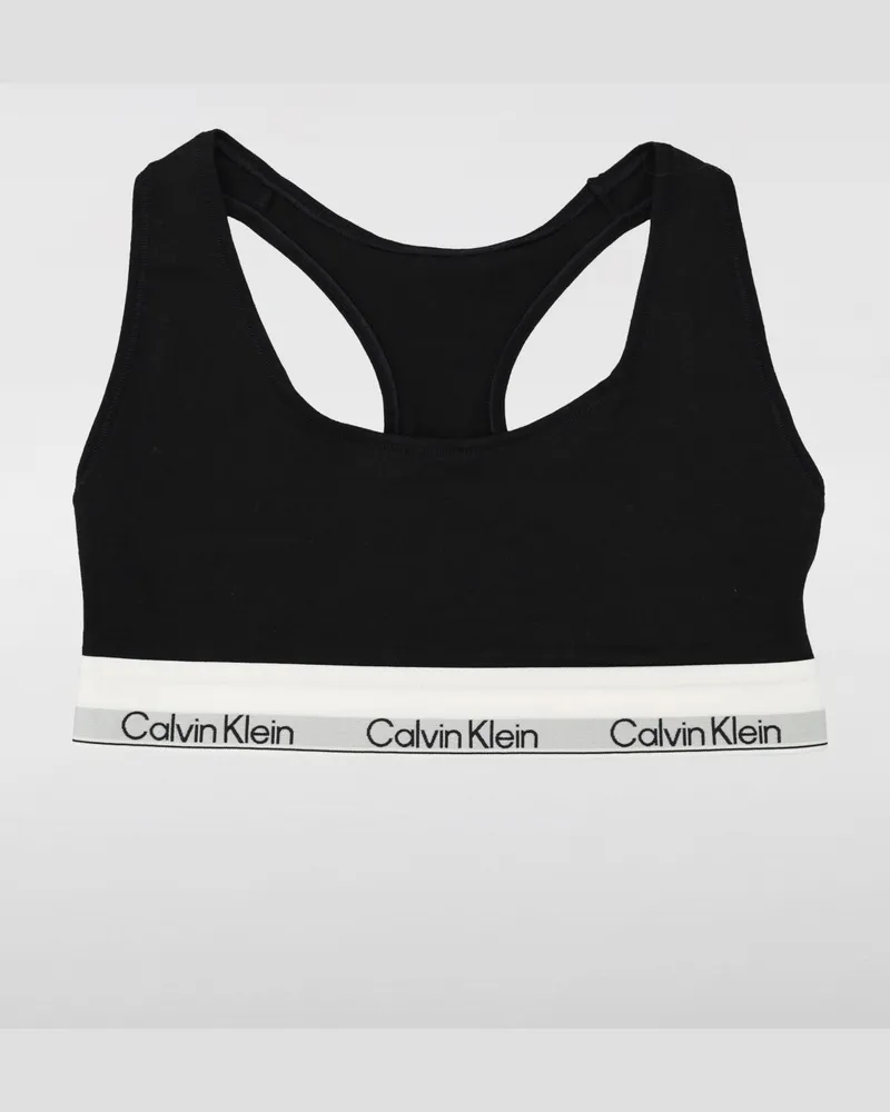 Calvin Klein Sport-BH mit Logo Schwarz
