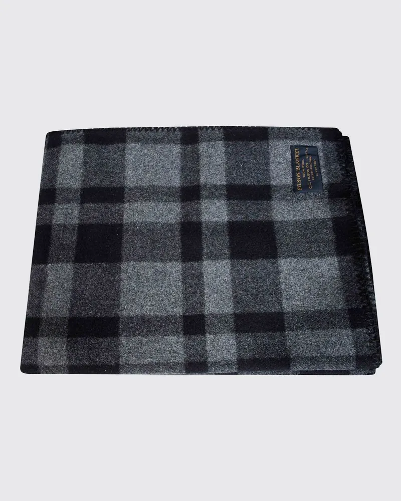 Filson Tartan-Schal aus Schurwolle mit appliziertem Logo Grau