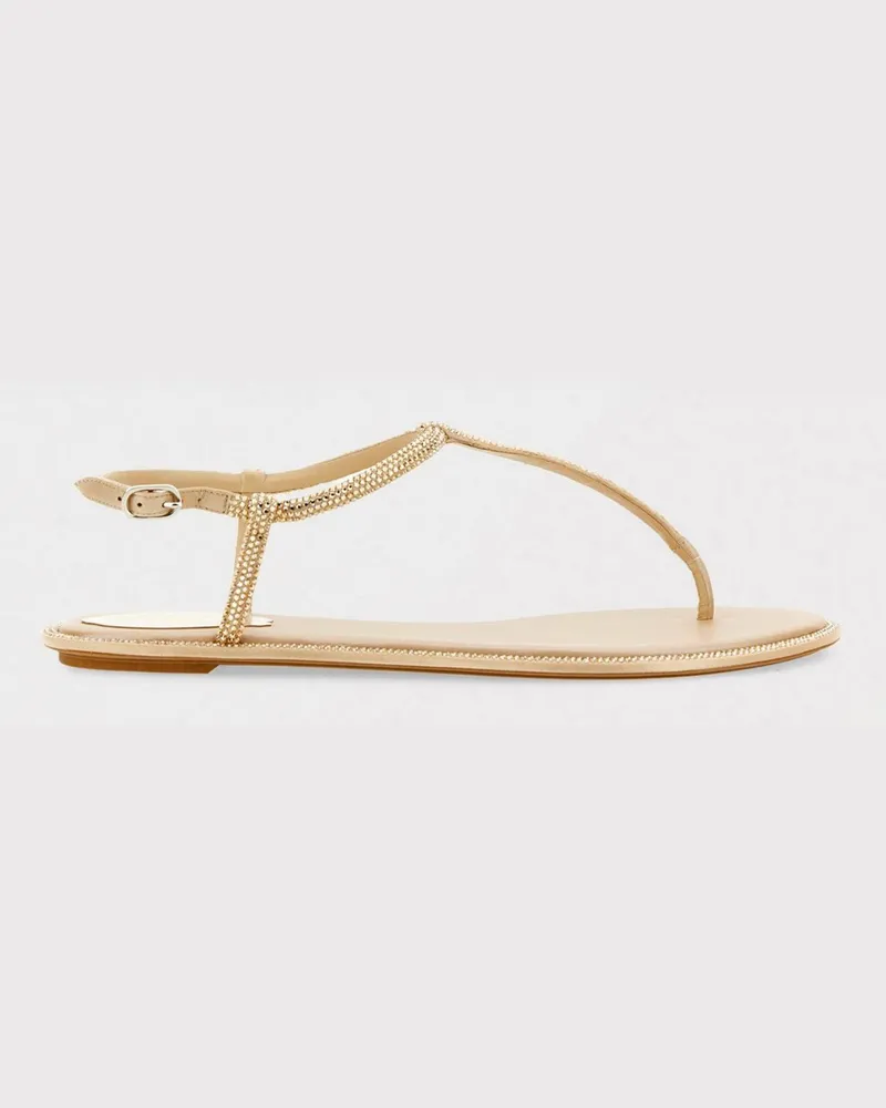 René Caovilla Flache schuhe damen Gold