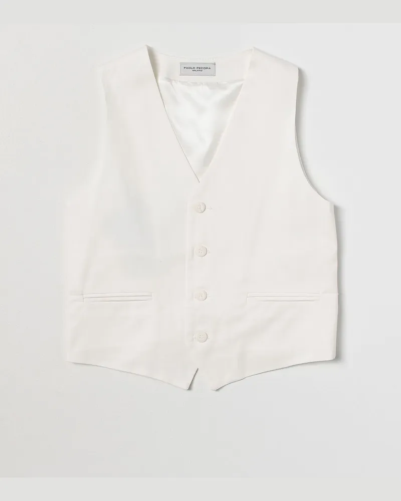 Paolo Pecora Milano Gilet kinder Weiß
