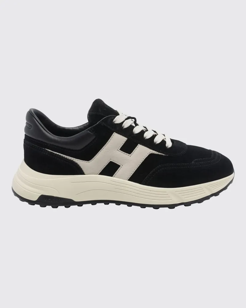 Hogan Hyperlight Sneakers aus Veloursleder mit Chunky-Sohle Schwarz