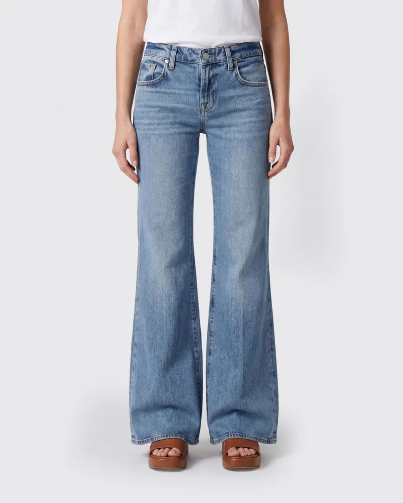 7 for all mankind Flare-Jeans mit hoher Taille von aus Baumwoll-Stretch-Denim Denim