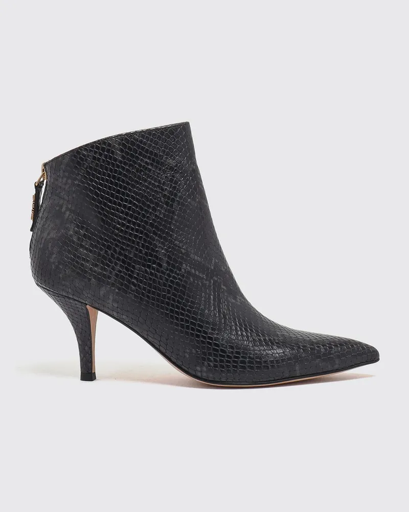 Twin-Set Stiefeletten aus Leder mit Python-Print und Stiletto-Absatz Bunt