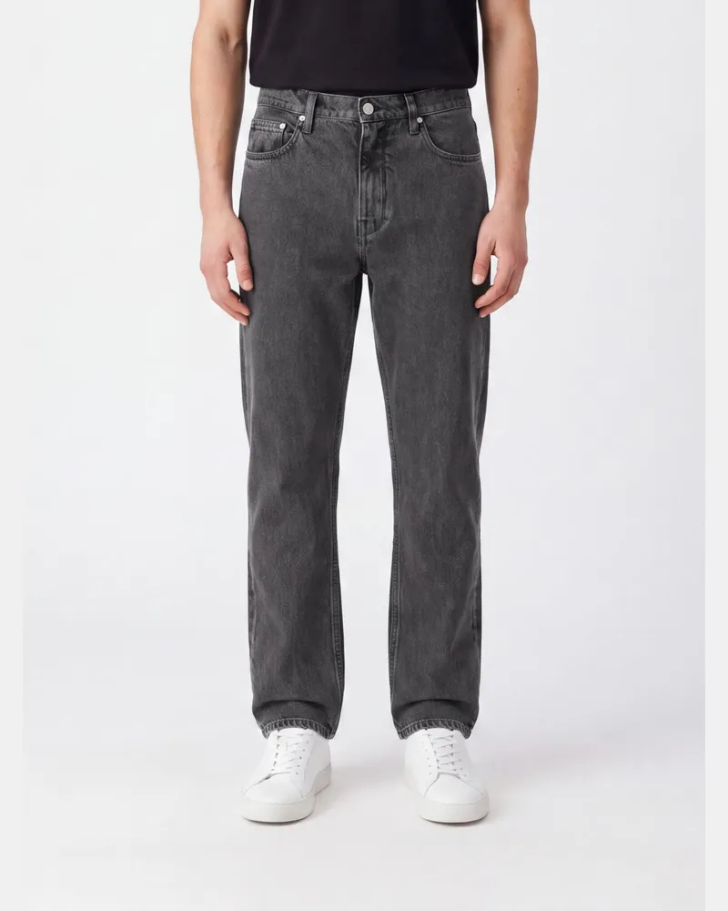 Jil Sander Wide-Leg Five-Pocket-Jeans aus Baumwolldenim Schwarz