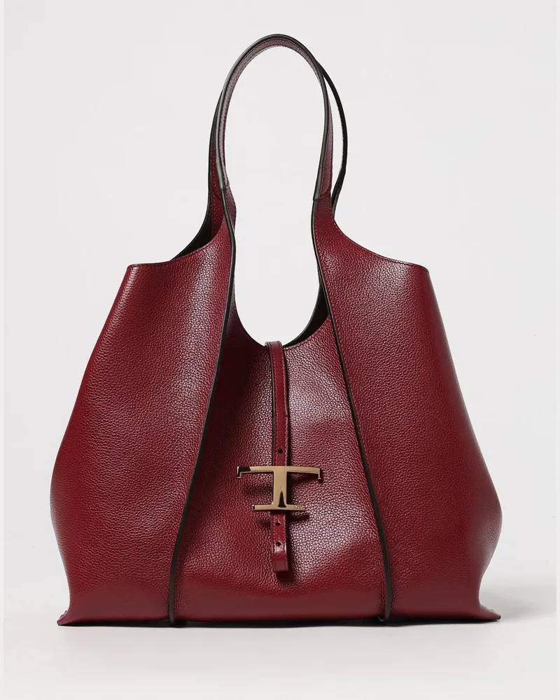 TOD'S Schultertasche damen Burgunderrot