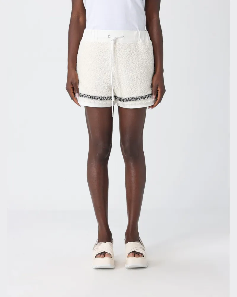 Sacai Shorts aus Baumwollmischung mit Kordelzug Weiß