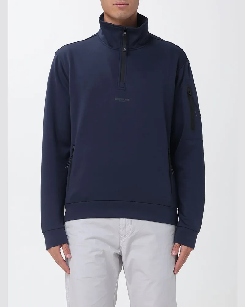 Murphy & Nye Sweatshirt mit Stehkragen und halbem Reißverschluss Blau